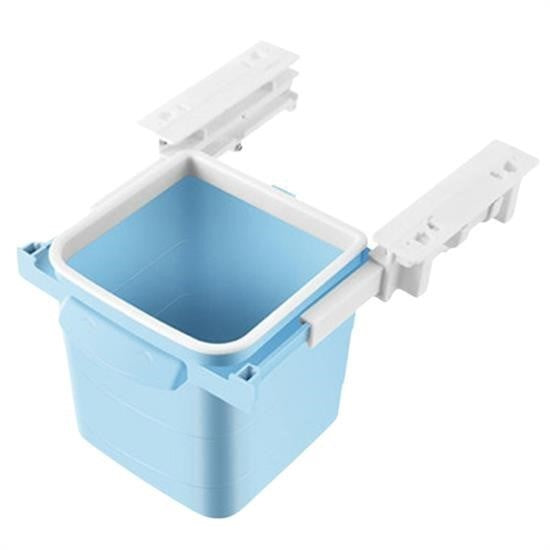 GENEL® Mini Masa Çöp Kovası Plastik Tezgah Altı Geri Çekilebilir Yapışkanlı Görünmez Bölme Pratik