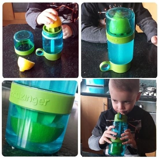 GENEL® Narenciye Limon Sıkmalı Pratik Detoks Toksin Atıcı Su Matarası Spor Şişesi