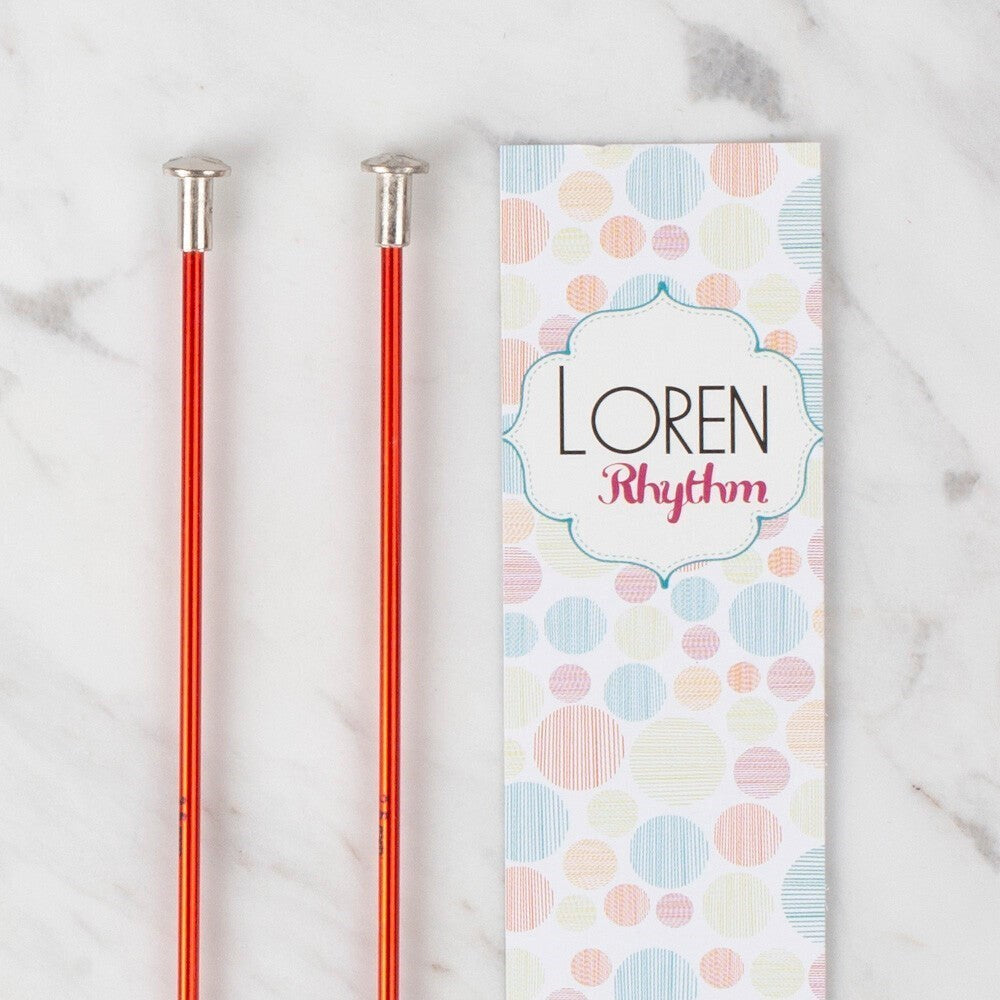 Loren Rythm 2,5mm Kırmızı Renkli Metal Örgü Şişi - UcuzaGeliyor