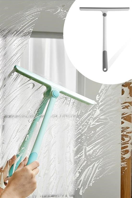 GENEL® 360 Derece Döner Başlıklı Cam Sil Çok Amaçlı Pratik Cam Ayna Fayans Silme Aparatı - UcuzaGeliyor