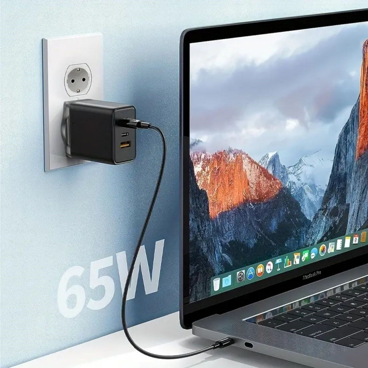 GENEL® 65W Hızlı Şarj Edebilen TYPE C uçlu Şarj Aleti