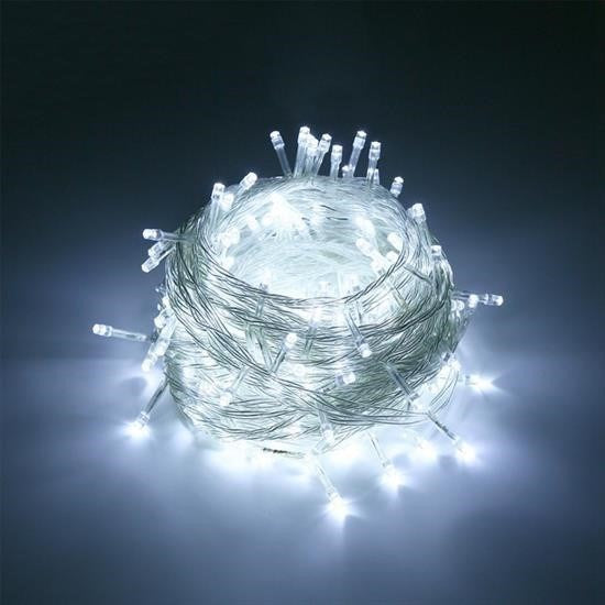 GENEL® 100 Ledli 8 Fonksiyonlu 10 Metre Led Aydınlatma Dekor Lambası (beyaz)
