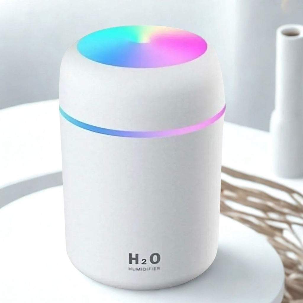 BUFFER® Usb Rengarenk Işıklı 300 ml Ulrasonik Hava Nemlendirici Buhar Makinesi Ve Hava Aroma Difüzörü