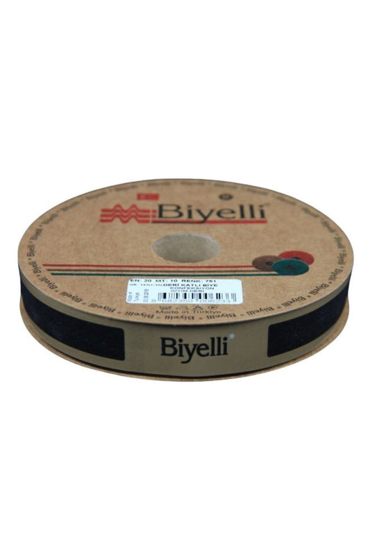 Biye Deri Katlı 751 Siyah 2 cm 25 Metre %100 Polyester - UcuzaGeliyor
