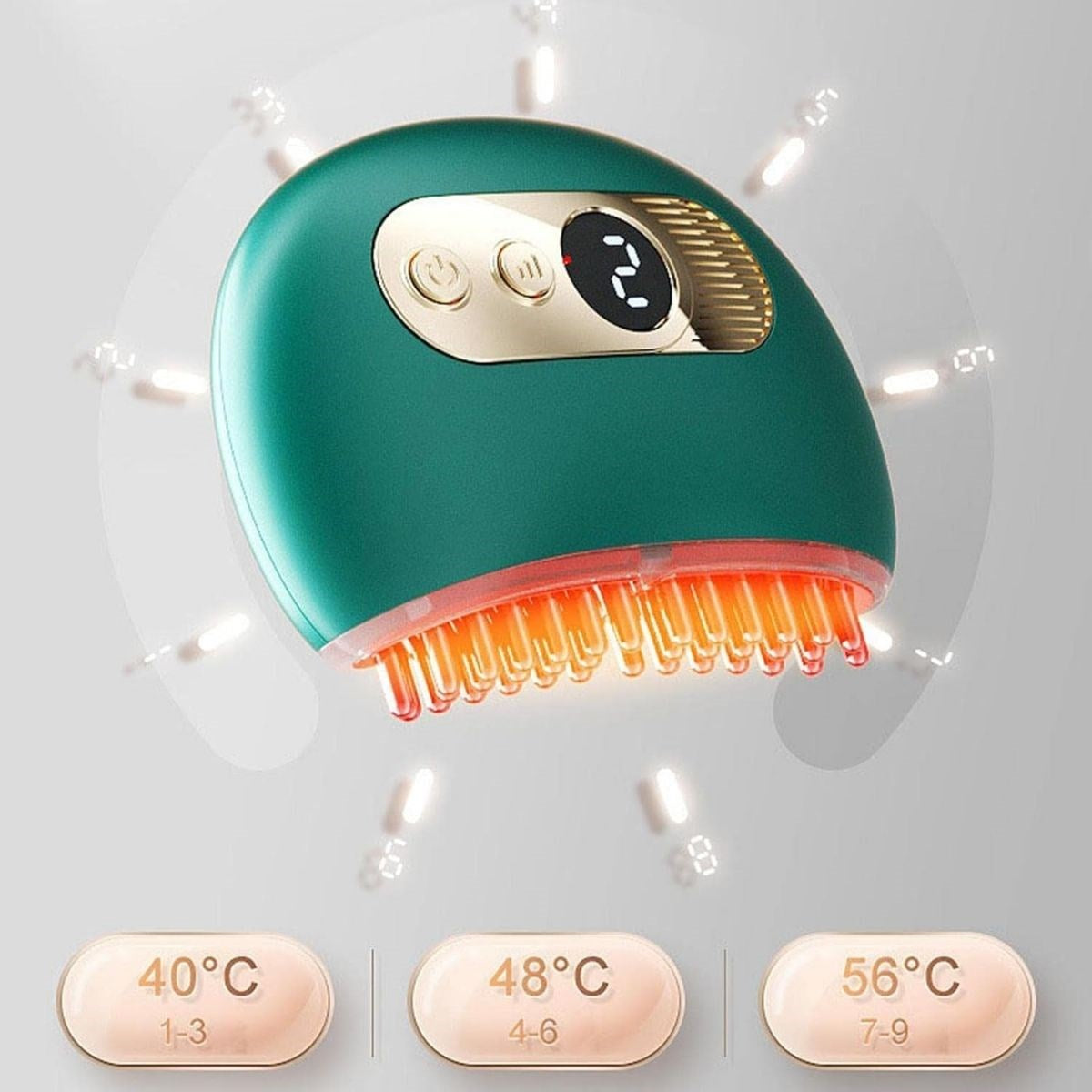 GENEL® 1 Adet Akıllı Elektrik Akımlı EMS Titreşimli Masaj Tarağı Kademeli Yüz Masaj Aleti Aparatı