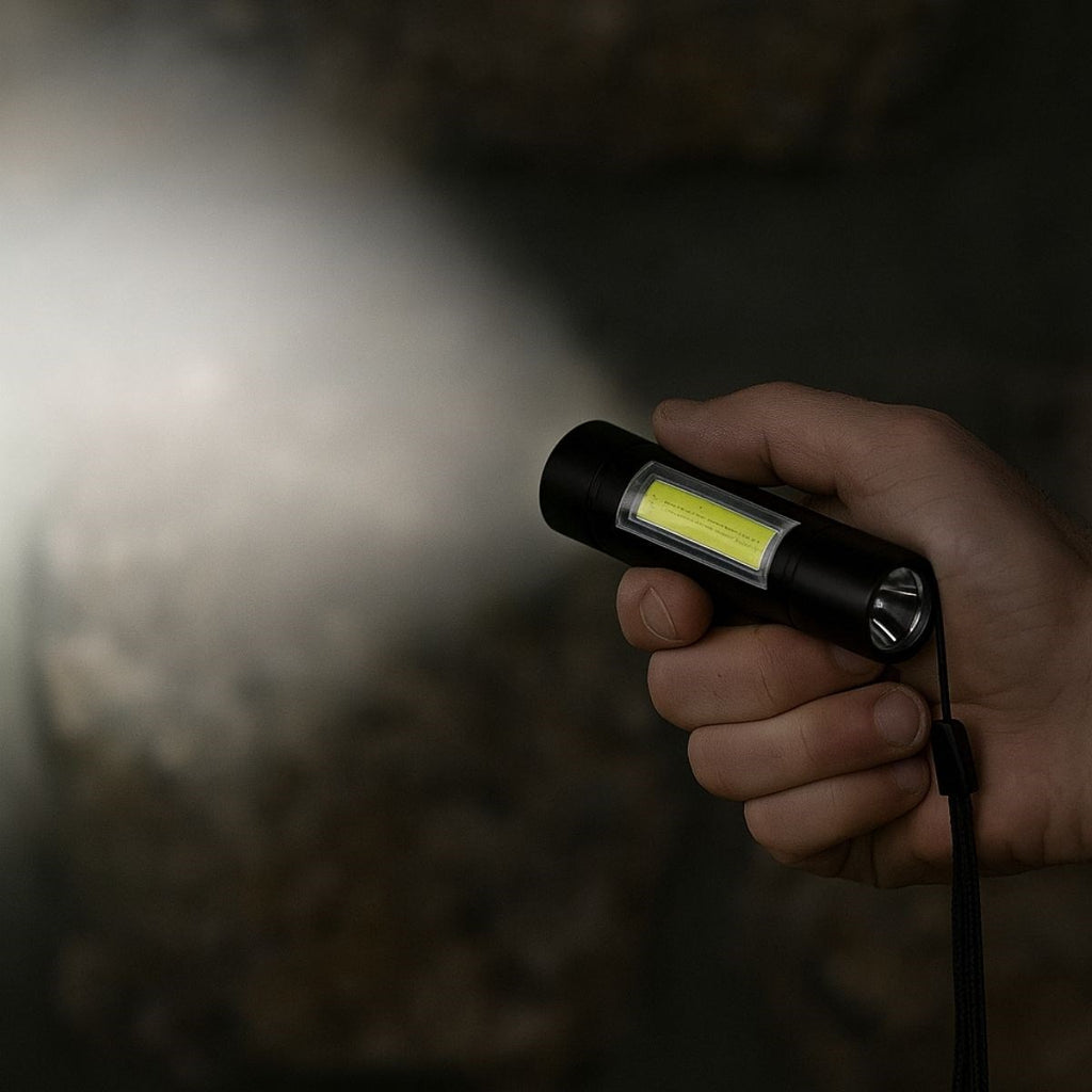 BUFFER® Solar Kutulu Mini El Feneri - Taşınabilir LED Kamp ve Acil Durum El Lambası