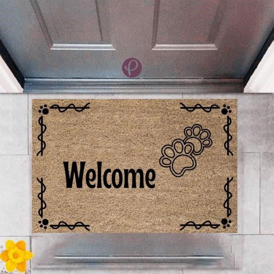 Kapı Önü Paspası Dekoratif Dijital Baskı Welcome P-2420 - UcuzaGeliyor