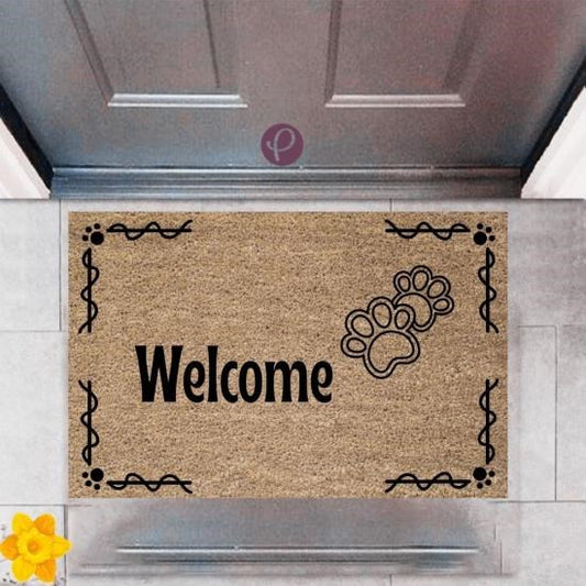 Kapı Önü Paspası Dekoratif Dijital Baskı Welcome P-2420 - UcuzaGeliyor