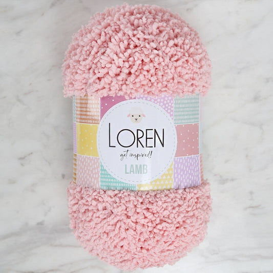 Loren Lamb Pembe El Örgü İpi - R079 - UcuzaGeliyor
