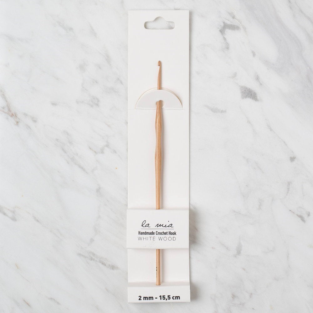 La Mia Whitewood 2 mm 15.5 cm Ahşap Yün Tığ - UcuzaGeliyor