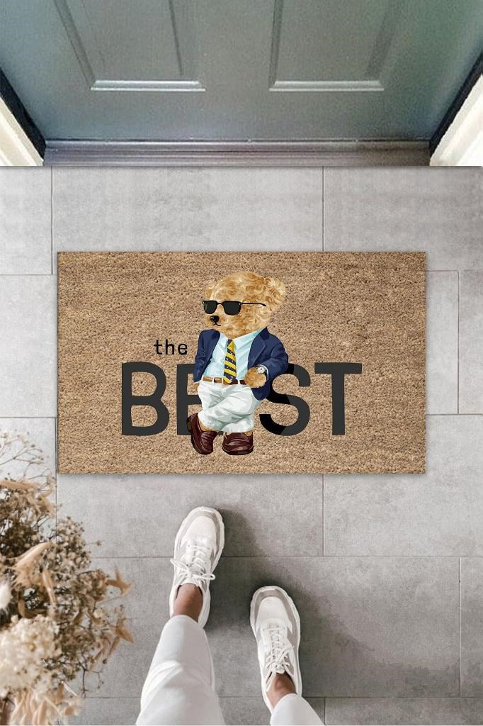 Dijital The Best Ayıcık Bej Kapı Paspası Dış Mekan Paspas K-3180 - UcuzaGeliyor