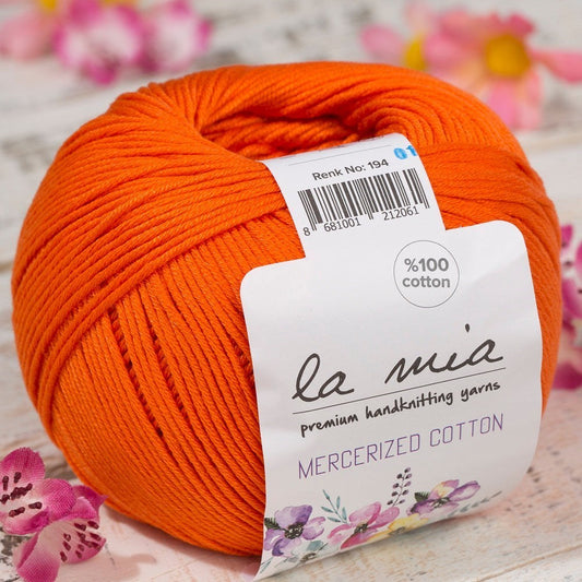 La Mia Mercerized Cotton Turuncu El Örgü İpi - 194 - 33582 - UcuzaGeliyor