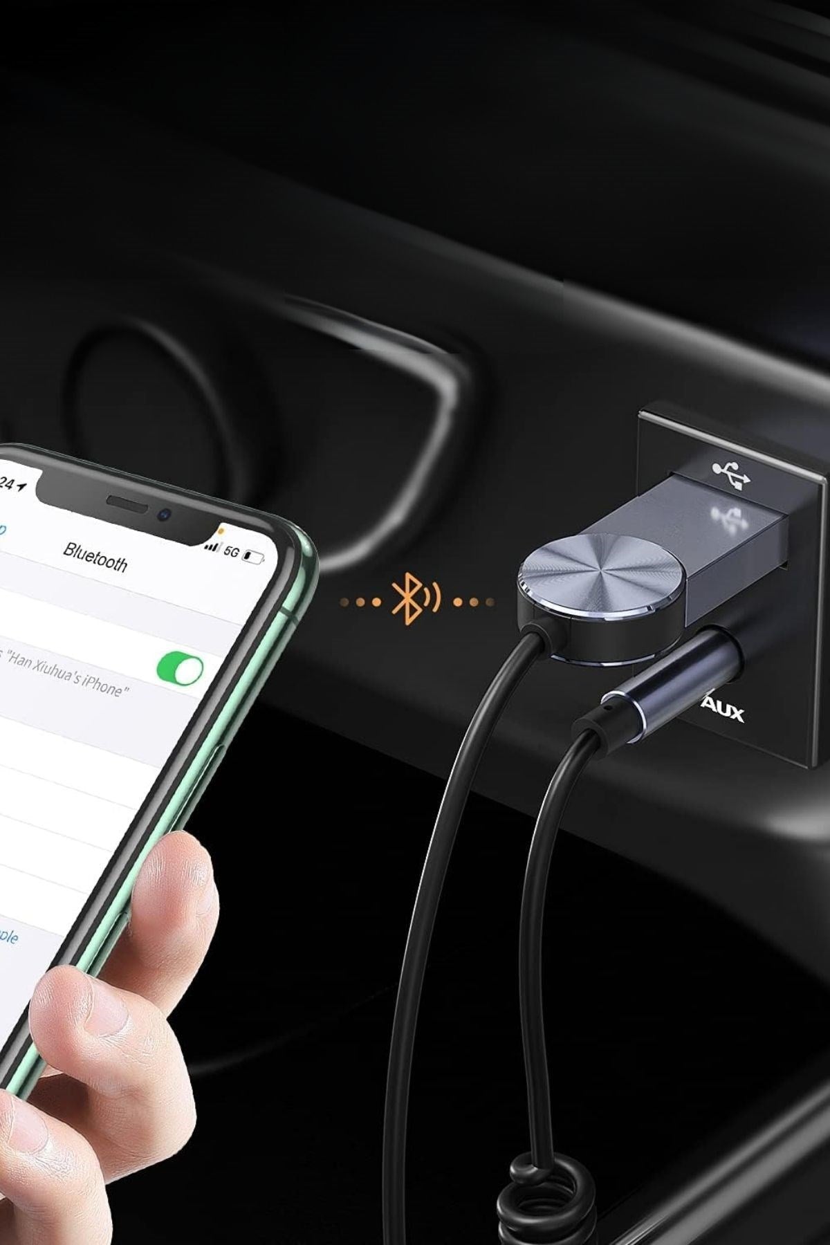 BUFFER® Araba için Bluetooth Aux Alıcısı Wireless Araç Kiti