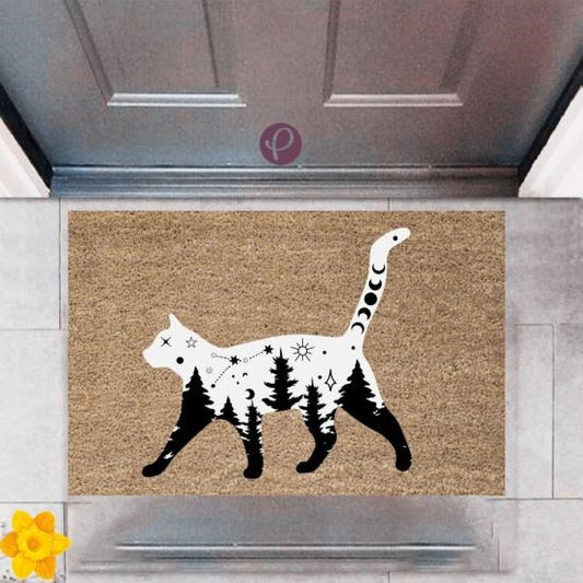 Kapı Önü Paspası Dekoratif Dijital Baskı Kedi P-2494 - UcuzaGeliyor