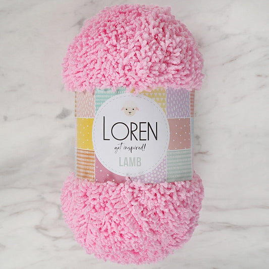 Loren Lamb Pembe El Örgü İpi - R082 - UcuzaGeliyor