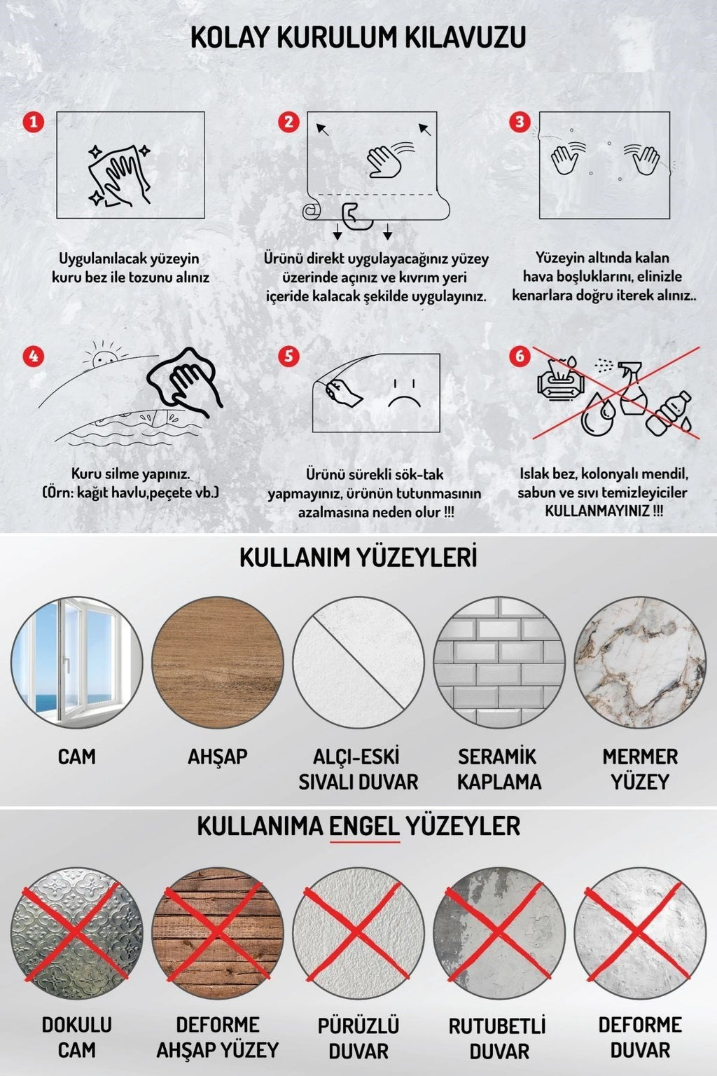 BUFFER® 100x100cm Statik Kağıt Renkli Çarpım Tablosu