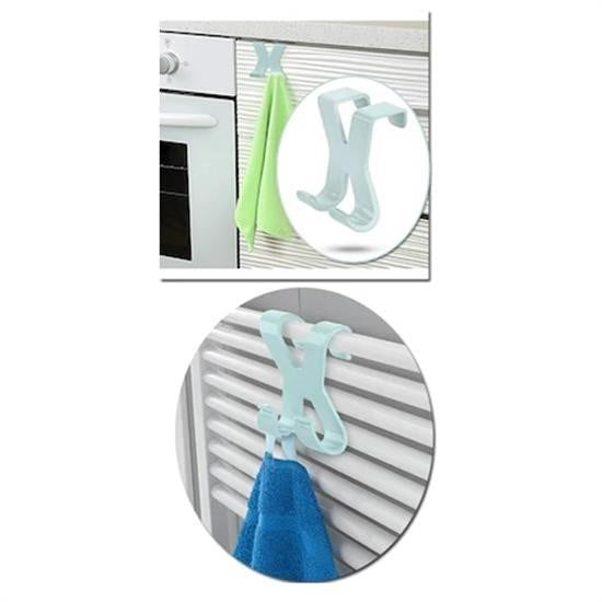GENEL® Mutfak Banyo Dolap Kapağına Takılan Meta Havlu Askılığı Aparatı