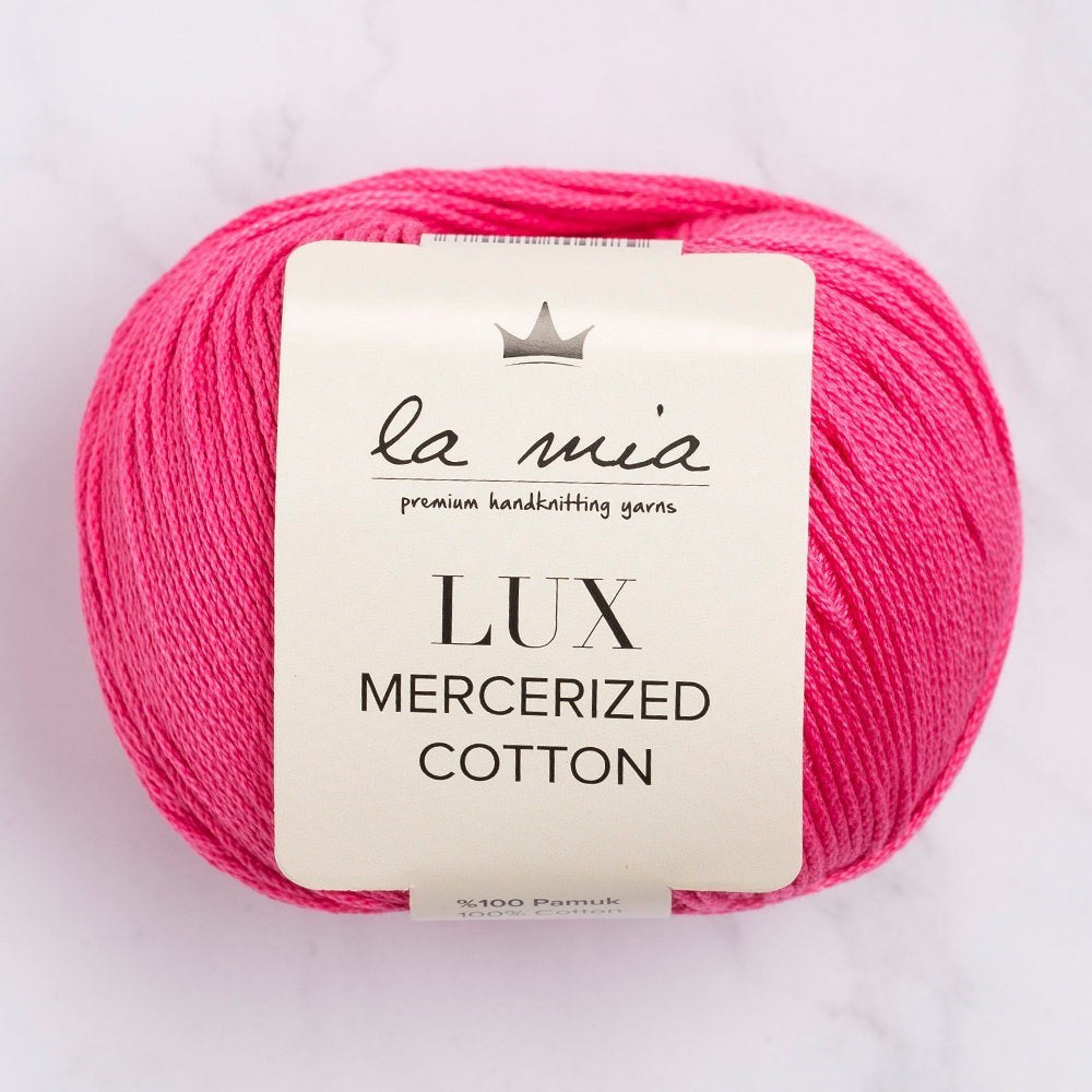 La Mia Lux Mercerized Cotton Fuşya El Örgü İpi - 35 - 33746 - UcuzaGeliyor