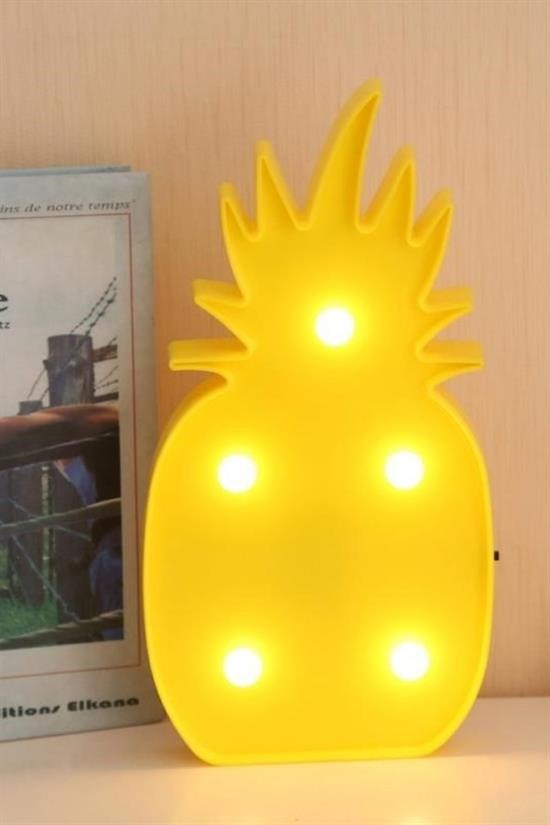 BUFFER® Ananas Şeklinde Ledli Dekoratif Eğlenceli Çocuk Gece Lambası