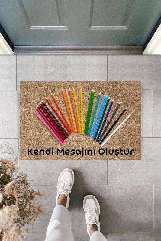 Dijital Baskı Kişiye Özel İç Kapı Dekorasyon Paspas  PS11235 - UcuzaGeliyor