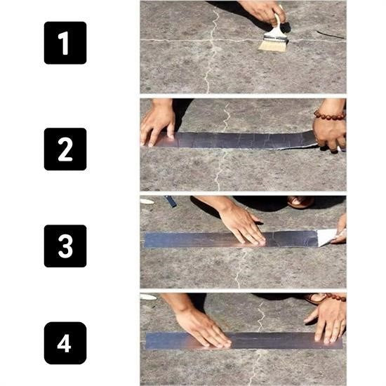 BUFFER® Yüksek Sıcaklık Dayanan Su Geçirmez Çatı Boru Duvar Çatlak Onarıcı Yapışkan Bant Folyo 5 cm - UcuzaGeliyor