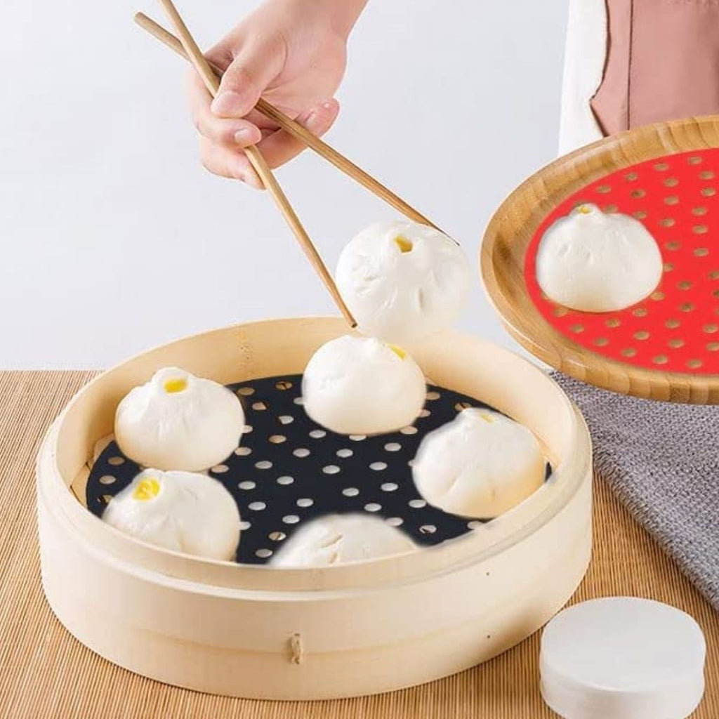 GENEL® Siyah Isıya Dayanıklı Yıkanılabilir Silikon Fırın Ve Airfryer Yuvarlak Model Pişirme Matı 23 Cm - UcuzaGeliyor