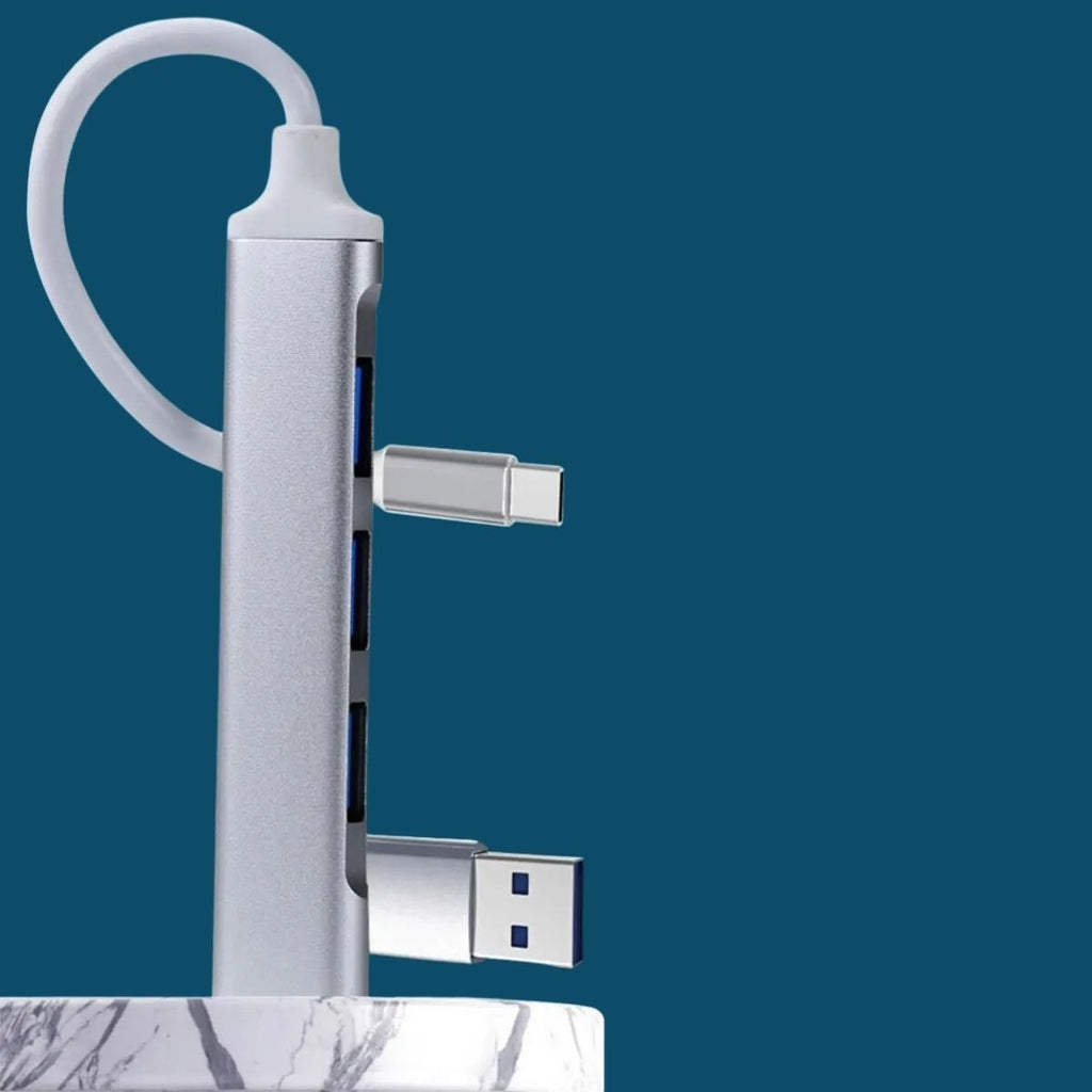 BUFFER® 4 Port'lu Bağlantı İstasyonu Ultra İnce USB Bölücü TYPE-C tipi Çoklu Arayüz Adaptörü Multi Usb Çoklayıcı