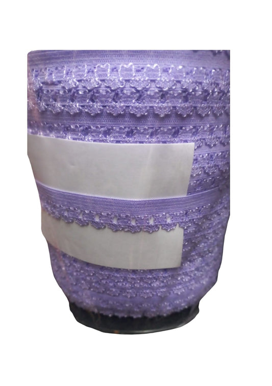Çamaşır Lastiği Dantelli 1 cm 75 Metre 1 Top Açık Mor - UcuzaGeliyor