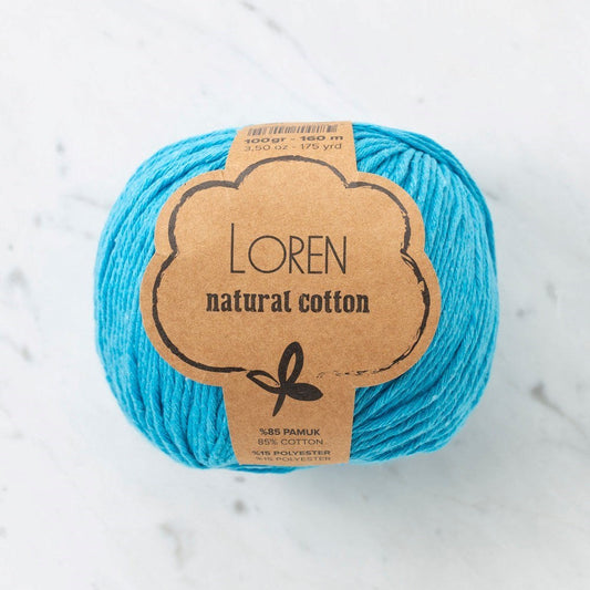 Loren Natural Cotton Turkuaz El Örgü İpi - R091 - 33923 - UcuzaGeliyor