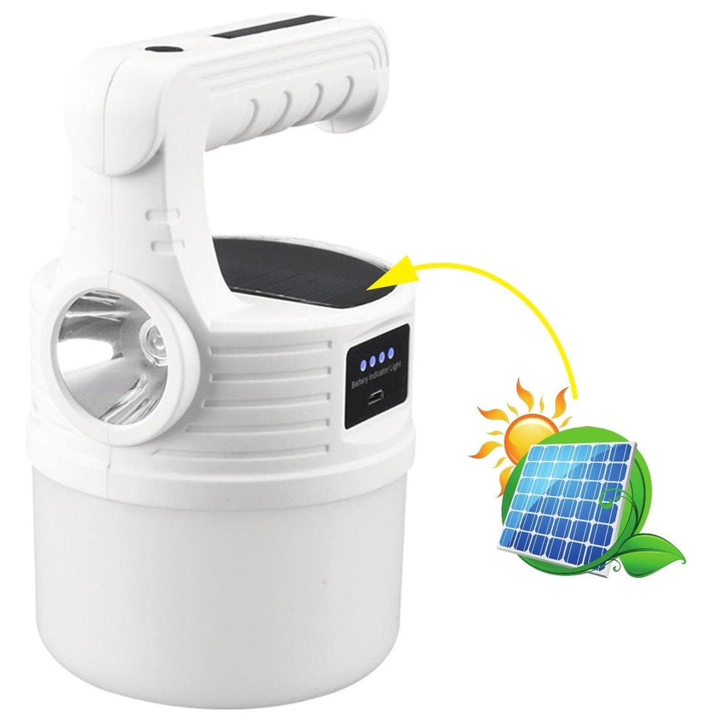 BUFFER® LED Güneş Enerjili Kamp Lambası-2000 Lümen Süper Parlak, 5 Aydınlatma Modlu,USB ile Şarj Edilebilir Dış Mekan,Asılabilir Torch El Feneri