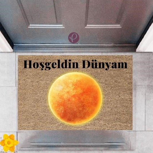 Kapı Önü Paspası Dekoratif Dijital Baskı Dünya P-2436 - UcuzaGeliyor