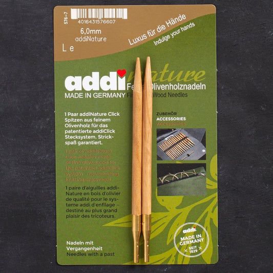 Addi Nature Olive Wood Click 6mm 13cm Misinalı Şiş - UcuzaGeliyor