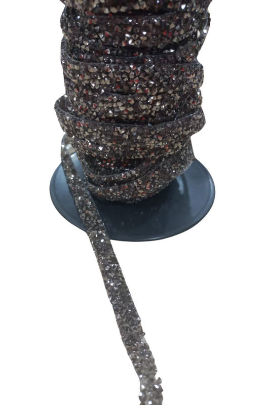 Silikonlu Yapıştırma Taş Şerit 2 cm Siyah 5 Metre - UcuzaGeliyor