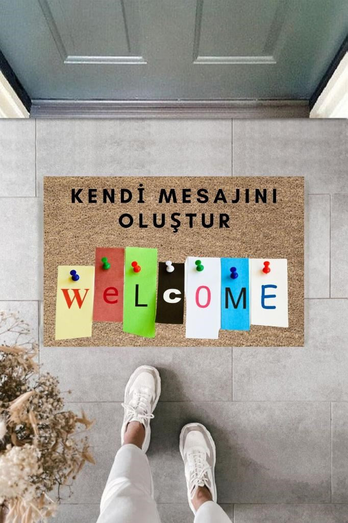 Dijital Baskı Kişiye Özel İç Kapı Dekorasyon Paspas PS11305 - UcuzaGeliyor