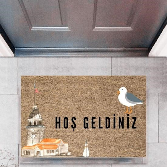 Kapı Önü Paspası Dekoratif Dijital Baskı ŞehirlerP-2713 - UcuzaGeliyor