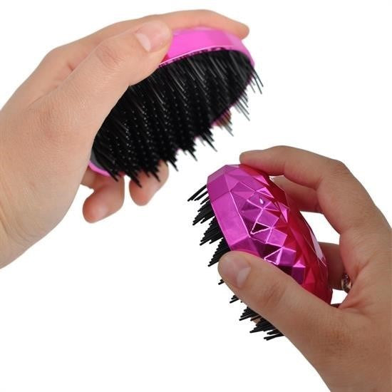 BUFFER® Neon Pembe Düzleştirici Tarak Geniş AralıklıHer Saç Tipine Uygun Fırçalı Saç Düzleştirici