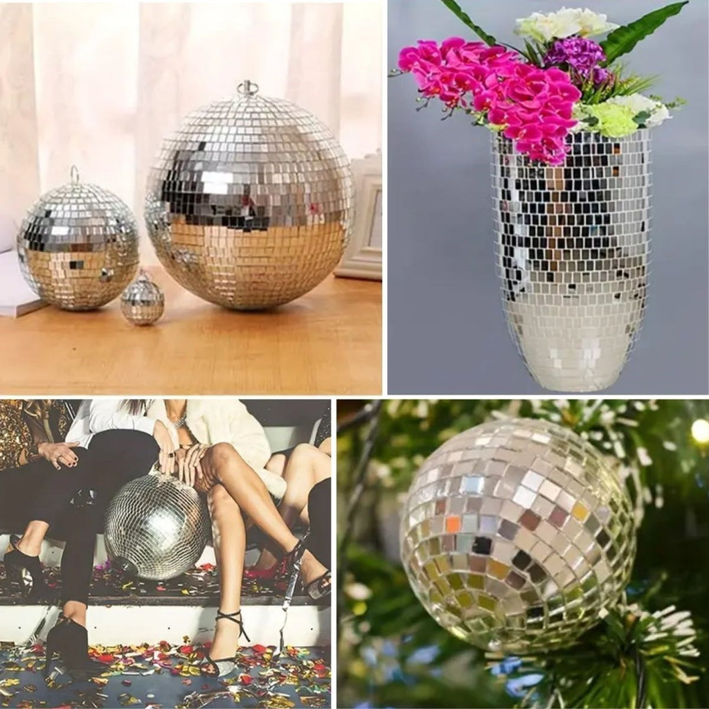 GENEL®1 Metre Uzunluğunda Gümüş Renk Aynalı Mozaik Taşlı Dekor Bandı 4 cm x 1 mt - UcuzaGeliyor