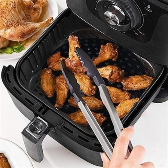 GENEL® Renkli Isıya Dayanıklı Yıkanılabilir Silikon Fırın Ve Airfryer Kare Pişirme Matı 21,5 Cm