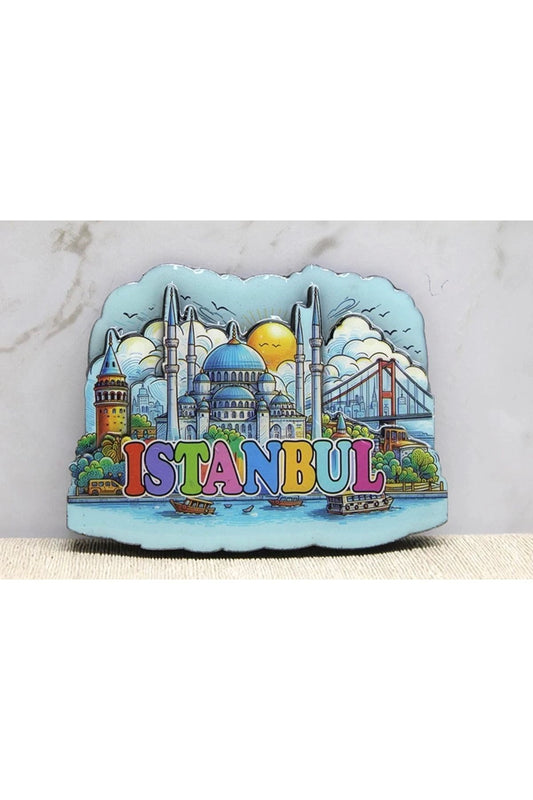 Ahşap İstanbul Temalı Magnet Alk4360