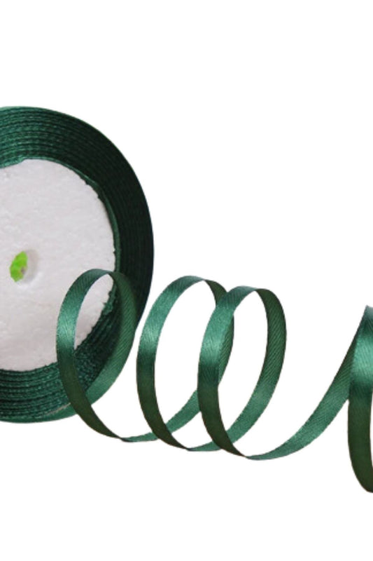 Saten Kurdele 2 cm 10 Metre Koyu Yeşil - UcuzaGeliyor