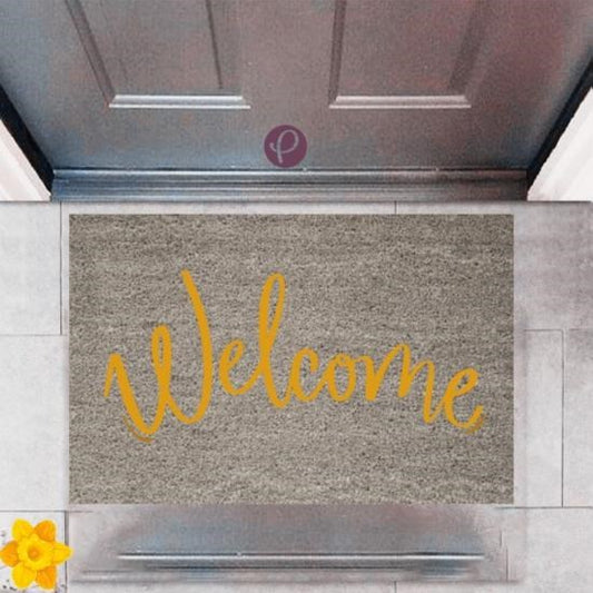 Kapı Önü Paspası Dekoratif Dijital Baskı Welcome P-2358 - UcuzaGeliyor