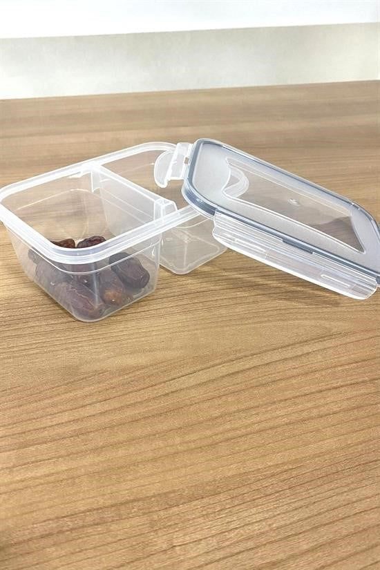 GENEL® 2 Bölmeli 0,45+0,45 Litre Kilitli Kapaklı Erzak Saklama Kabı LC-524