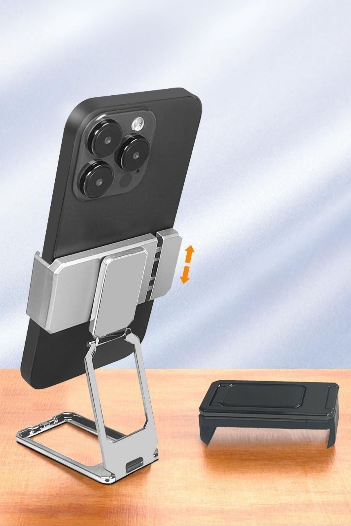 BUFFER®  360 derece Dönen Tüm Telefon Tipleri İle Uyumlu Metal Telefon Standı Braket