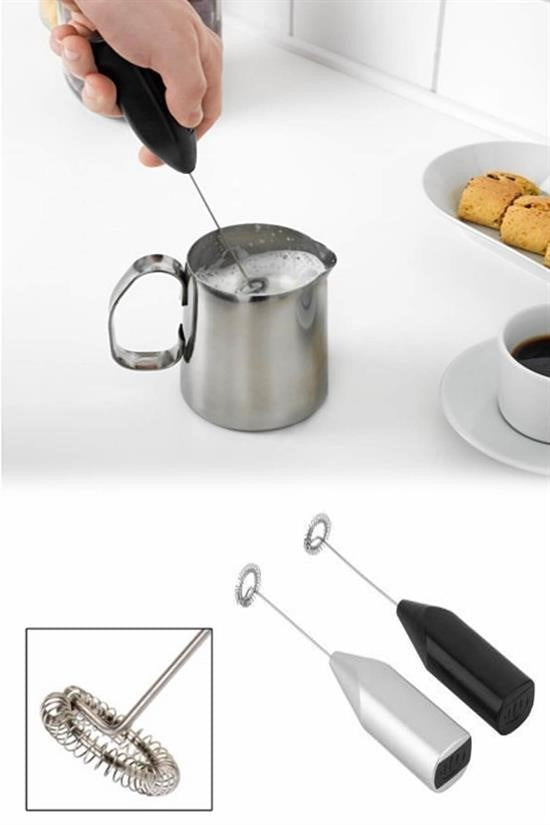 GENEL® El Çırpıcısı Pilli Mini Portatif Mutfak Mikseri Köpürtme Aleti