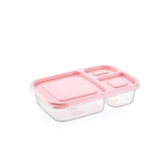 GENEL® 3 Bölmeli Sefer Tası Pratik Kolay Gıda Diyet Saklama Erzak Kabı