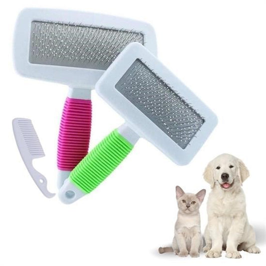 BUFFER® Kedi Köpek Telli Küçük Boy Tüy Bakım Seti Evcil Hayvan Tarama Fırçası - UcuzaGeliyor