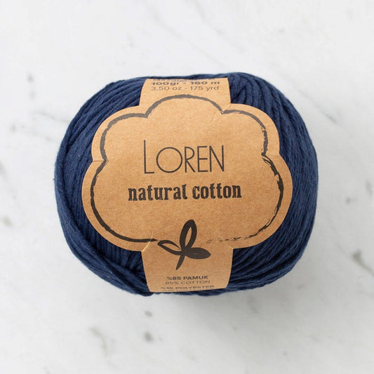 Loren Natural Cotton Lacivert El Örgü İpi - R005 - 33900 - UcuzaGeliyor