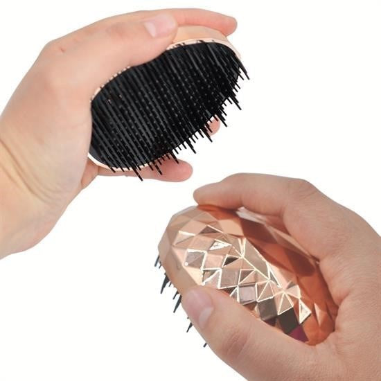 BUFFER® Rose Gold Saç Düzleştirici Tarak Geniş AralıklıHer Saç Tipine Uygun Fırçalı Saç Düzleştiric