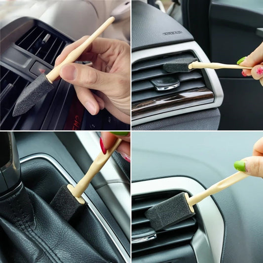 BUFFER® 5'li Araba Havalandırma Temizleme Fırçaları Klima Çıkışları,Toz Alma&Otomobil İçi Detaylı Mini Temizlik Aparatları - UcuzaGeliyor
