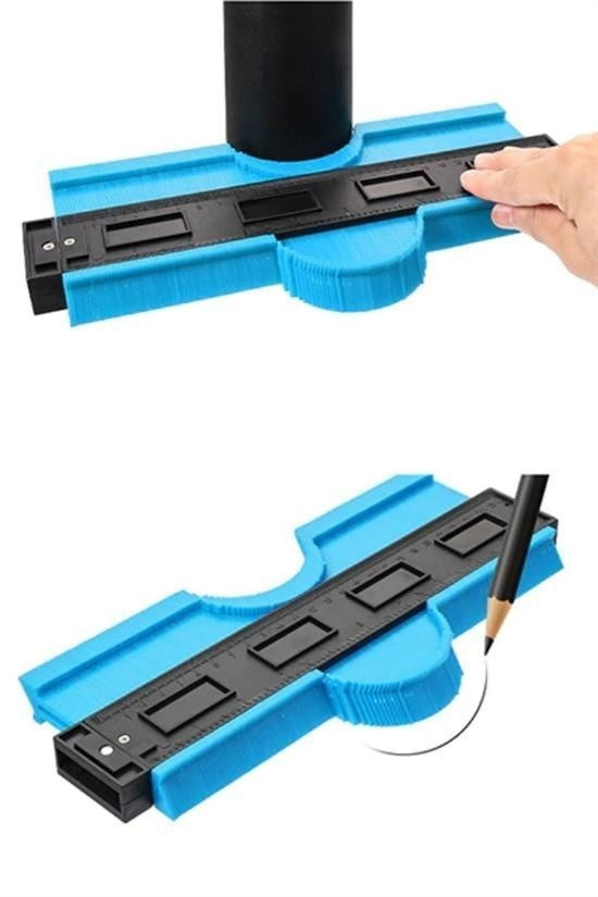BUFFER® Kontur Ölçüm Cihazı Ahşap Fayans Şekillendirme Kalıbı 24 cm